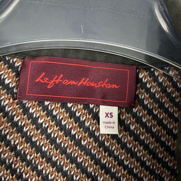 Anthropologie Left On Houston Utility Jacket Size XS Green w Aztec Knit Back - Picture 3 of 14